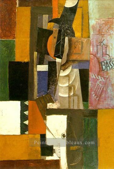 Homme à la guitare 1912 cubisme Pablo Picasso Peintures à l'huile